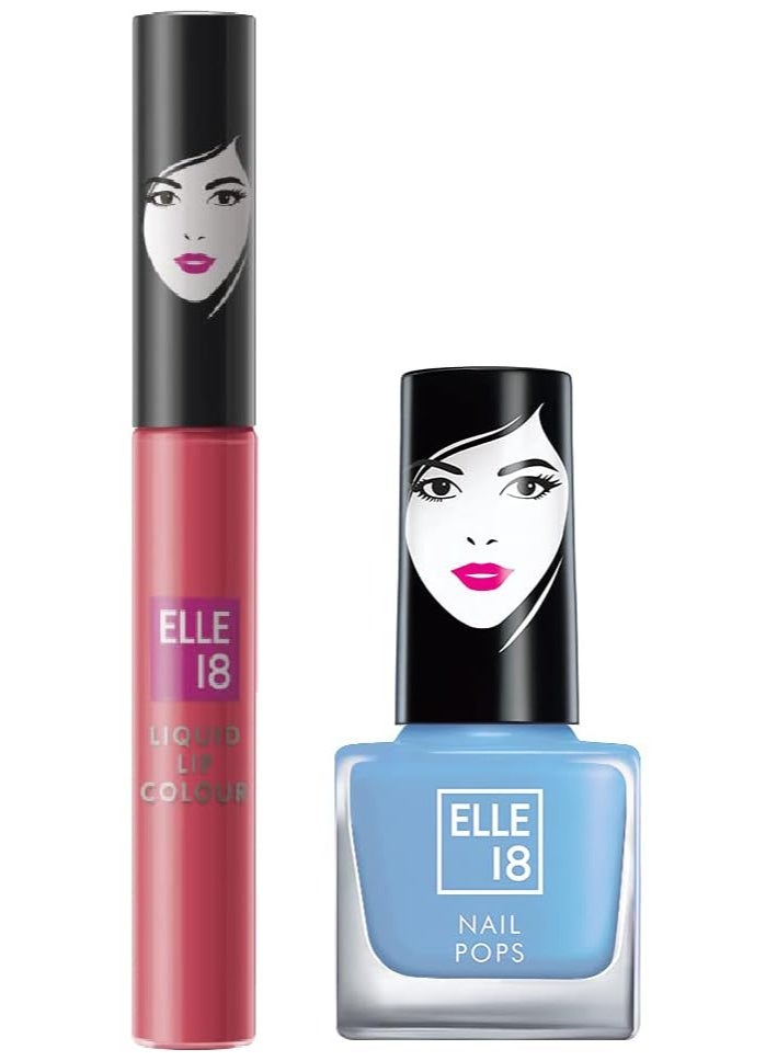 إل 18 طلاء أظافر Elle 18 Nail Pops، 179 مل، لون شفاه سائل مطفي من Elle 18 - Image 1